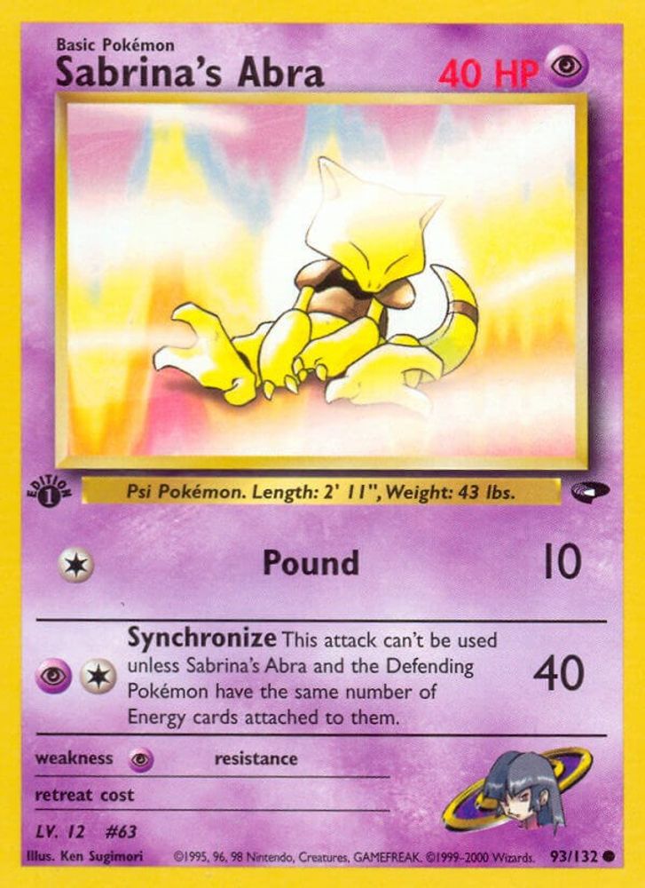 Sabrina's Abra (93/132) [Gym Challenge 1st Edition]