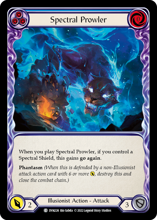 Spectral Prowler (Blue) [DYN226] (Dynasty)  Rainbow Foil