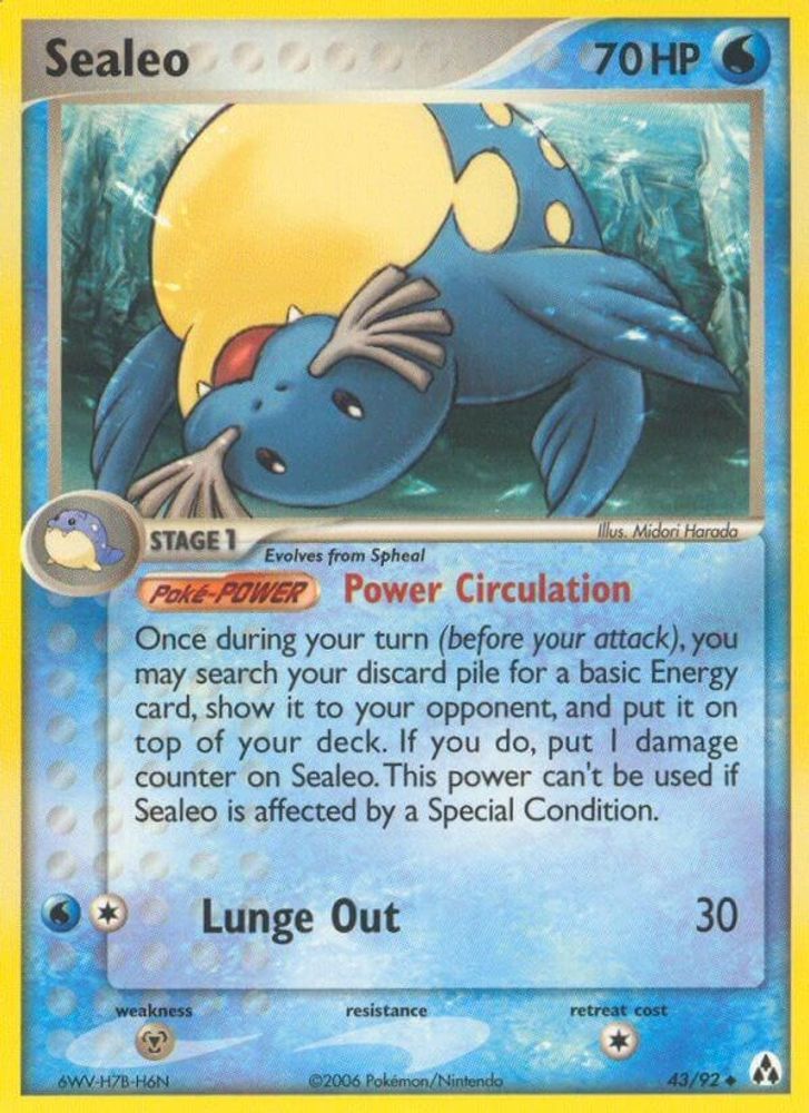 Sealeo (43/92) (Stamped) [EX: Legend Maker]