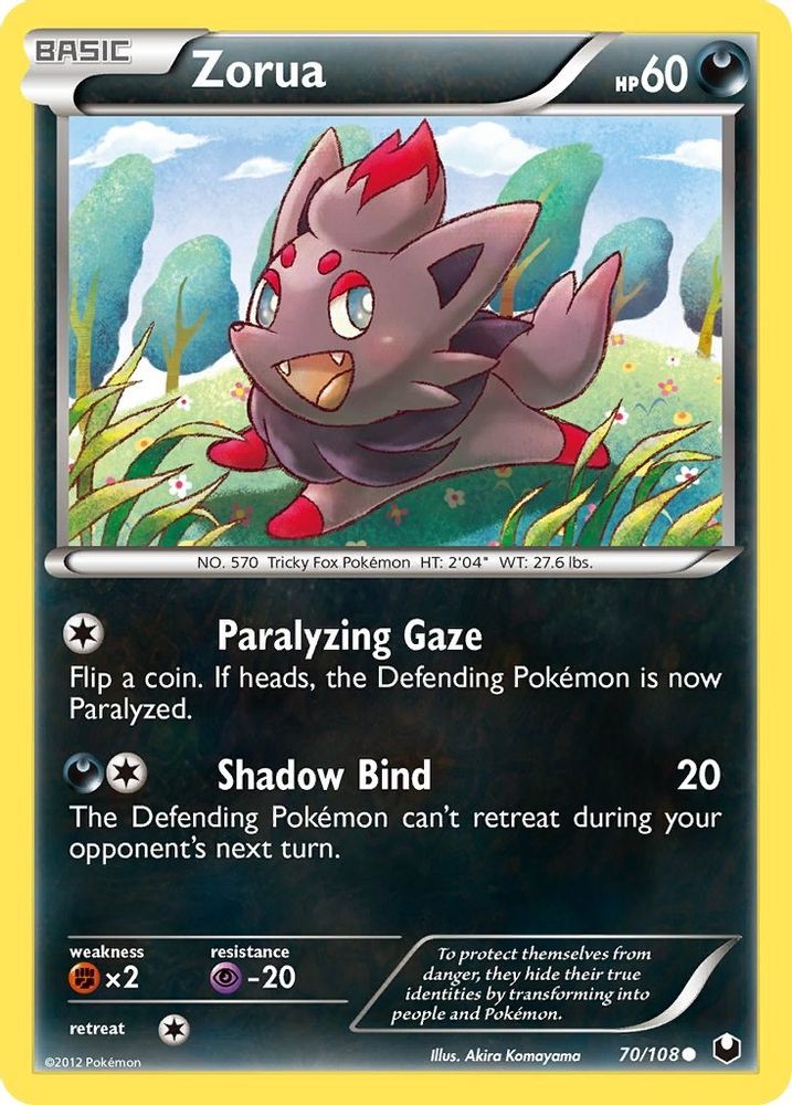 Zorua (70/108) [Black & White: Dark Explorers]