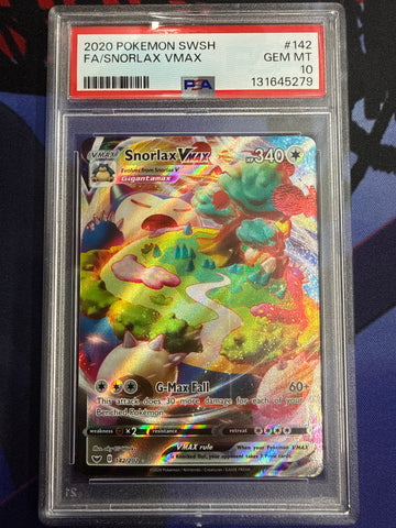 Snorlax VMAX (142/202) [Sword & Shield: Base Set] - Graded