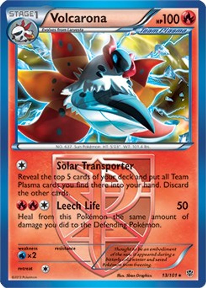 Volcarona (13/101) (Theme Deck Exclusive) [Black & White: Plasma Blast]
