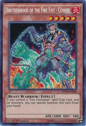 Brotherhood of the Fire Fist - Coyote [MP14-EN054] Secret Rare