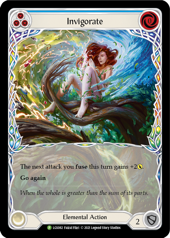 Invigorate (Blue) [LGS082] (Promo)  Rainbow Foil