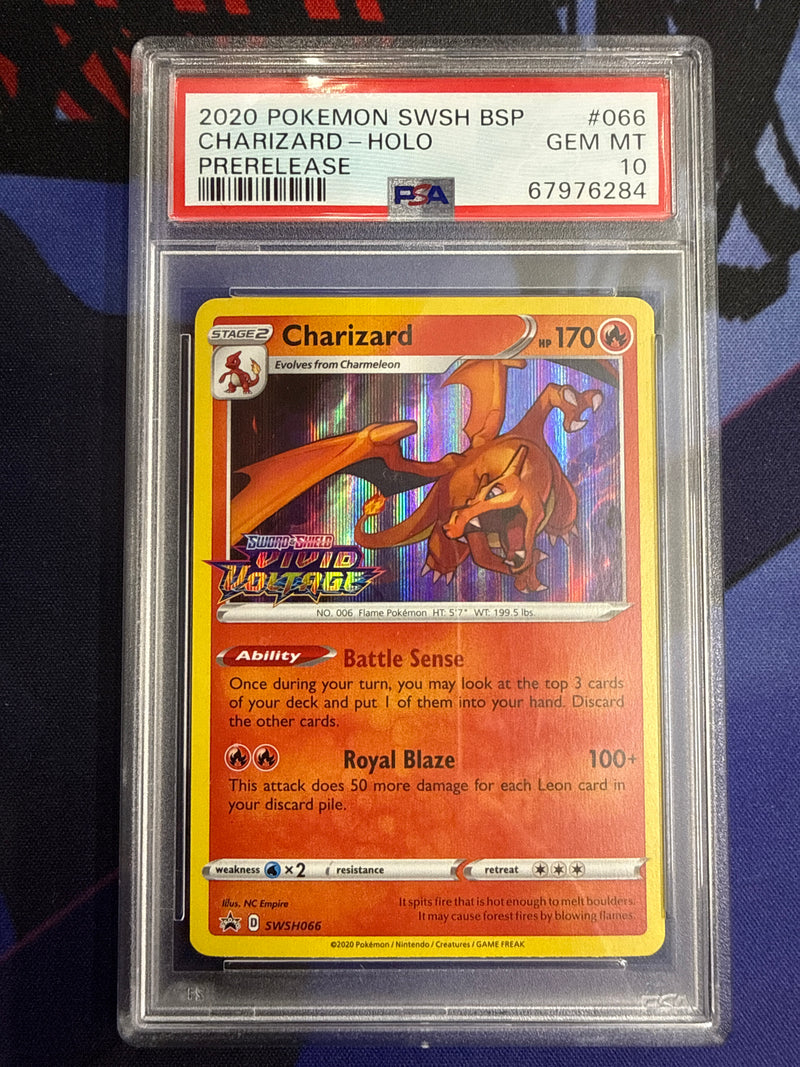 Charizard (SWSH066) (Prerelease Promo) [Sword & Shield: Black Star Promos] - Graded