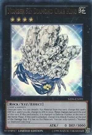 Number 52: Diamond Crab King [YZ06-EN001] Ultra Rare