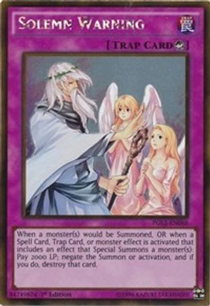 Solemn Warning [PGL2-EN068] Gold Rare