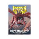 Dragon Shield: Standard 100ct Sleeves - Crimson & Silver (Dual Matte)