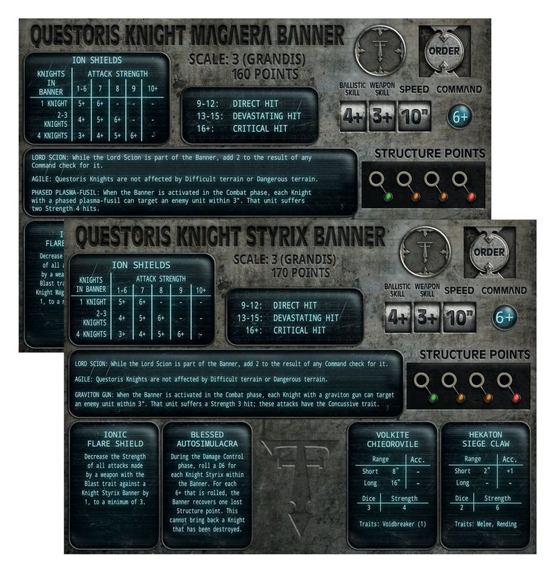 Legions Imperialis: Mechanicum Questoris Knights Magaera and Styrix