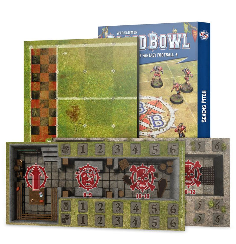 Sevens Pitch: Double-sided Pitch and Dugouts: Blood Bowl