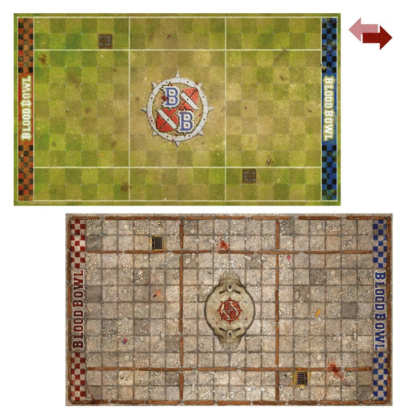 Sevens Pitch: Double-sided Pitch and Dugouts: Blood Bowl