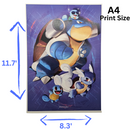 Squirtle, Wartortle & Blastoise Family Pokemon Poster Print