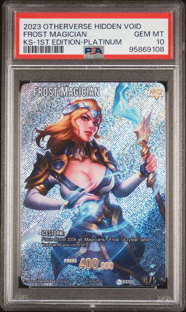 GRADED [PSA 10] 2023 OTHERVERSE HIDDEN VOID KICKSTARTER FROST MAGICIAN KS-1ST EDITION-PLATINUM