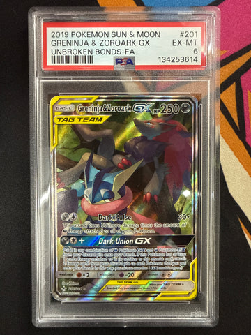Greninja & Zoroark GX (201/214) [Sun & Moon: Unbroken Bonds] - Graded