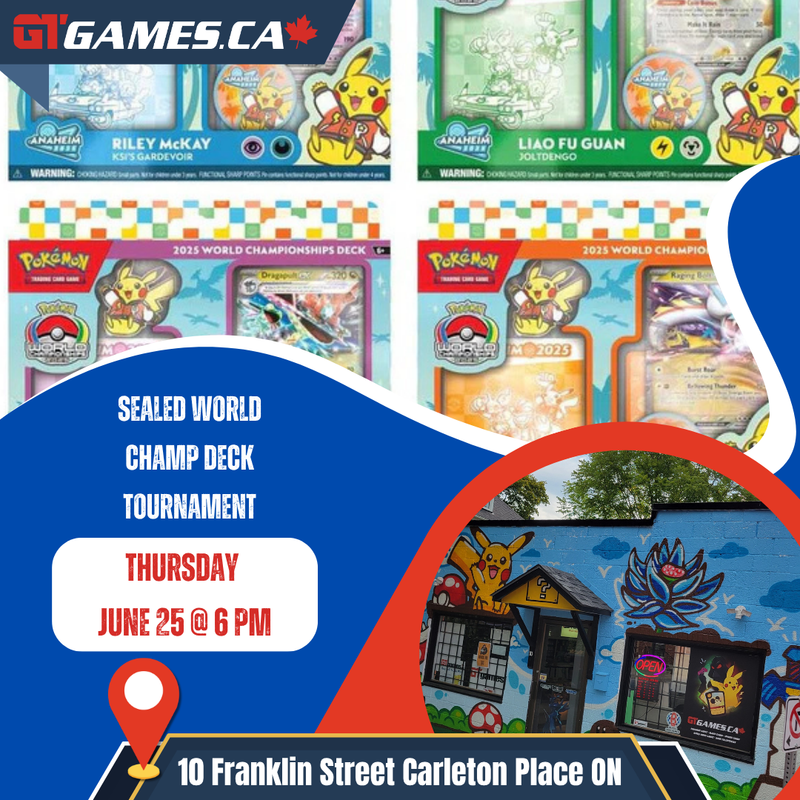 Pokemon Sealed World Champion Deck Tournament Ticket [Thursday June 25th in Carleton Place]