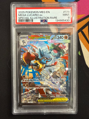 Mega Lucario ex (179/132) [Mega Evolution: Base Set] - Graded