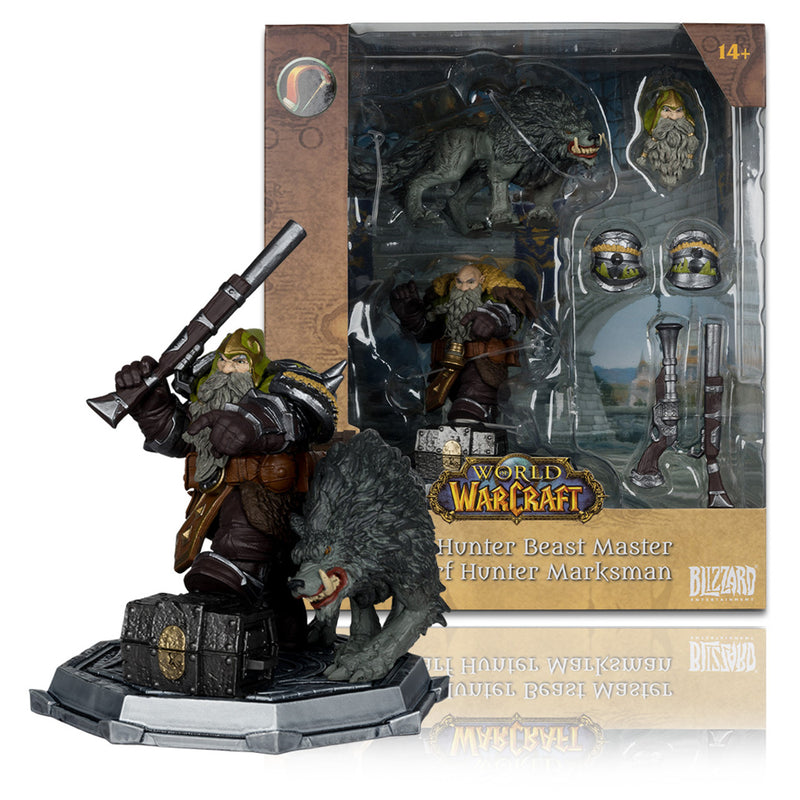 World of Warcraft Dwarf Hunter Beast Master & Dwarf Hunter Marksman 6-Inch Figure