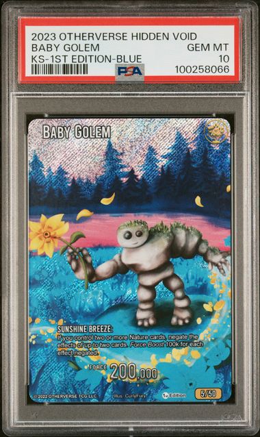 GRADED [PSA 10] 2023 OTHERVERSE HIDDEN VOID KICKSTARTER BABY GOLEM KS-1ST EDITION-BLUE