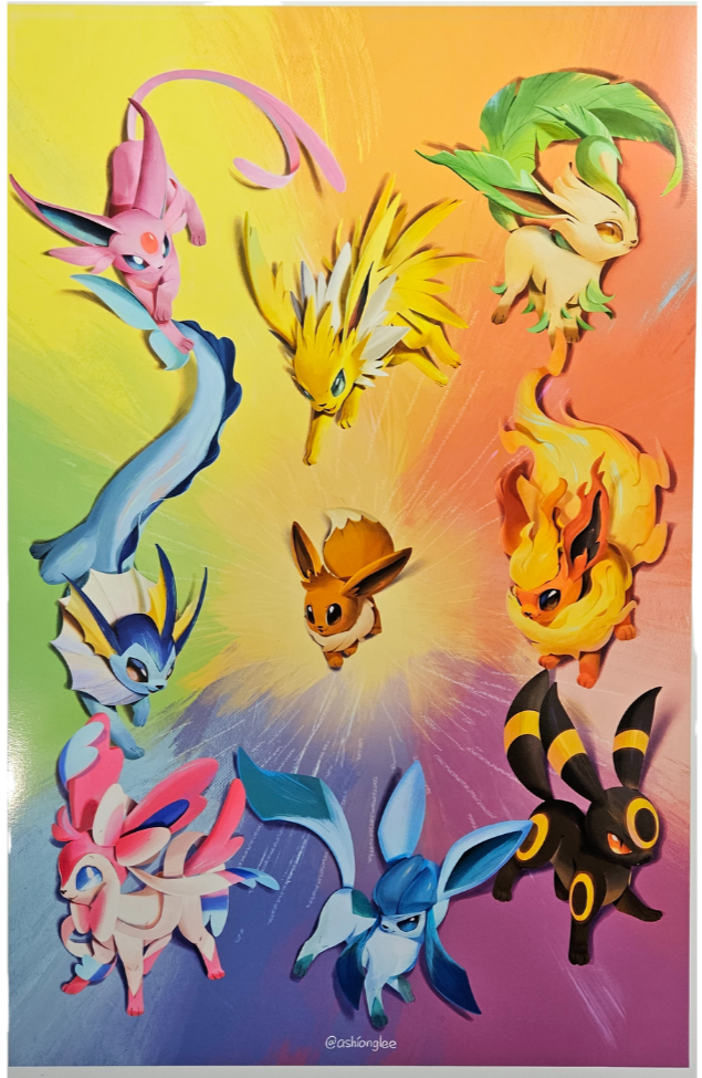 Eevolutions Family Pokemon Poster Print