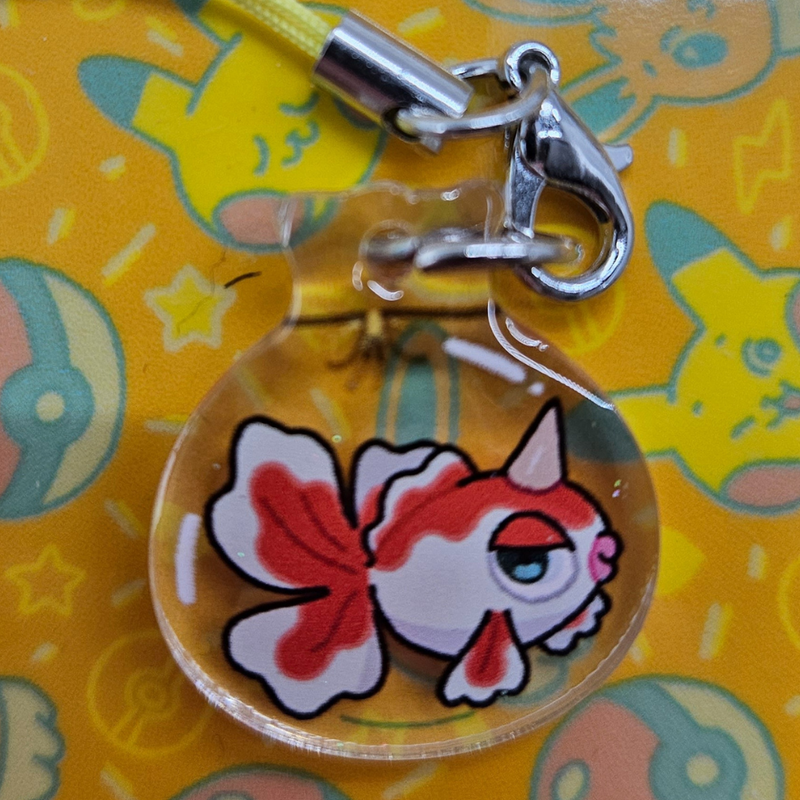 Goldeen Pokemon Phone Charm