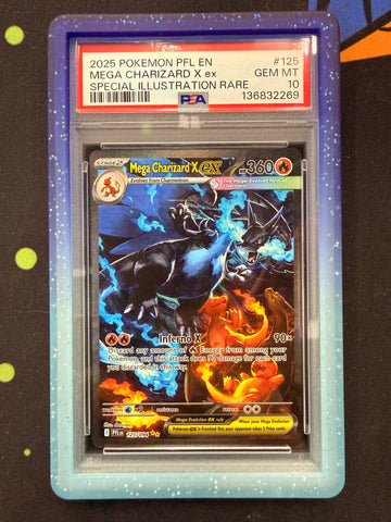 Mega Charizard X ex (125/094) [Mega Evolution: Phantasmal Flames] - Graded
