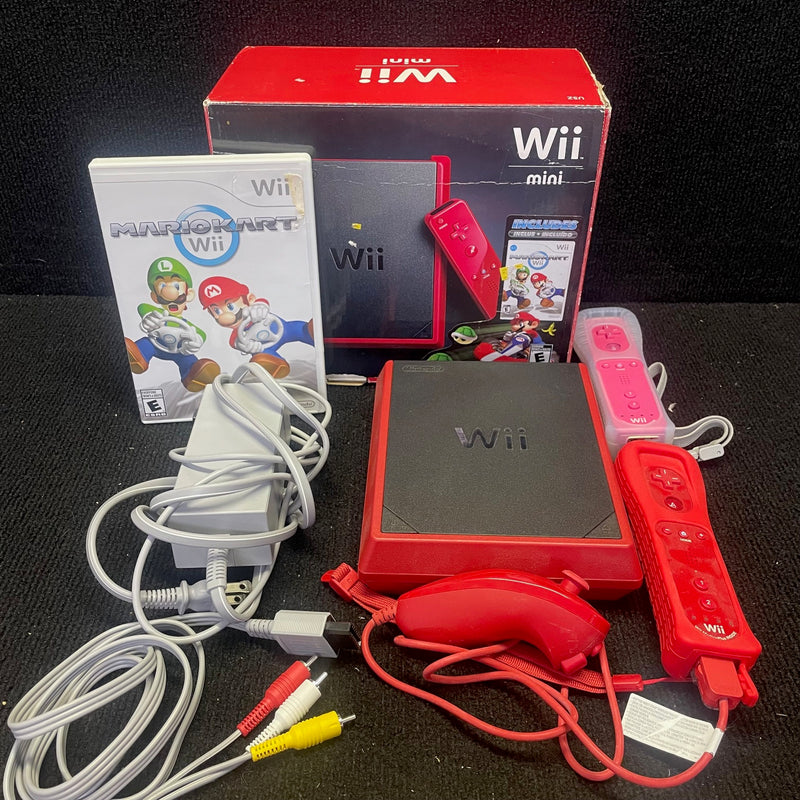 Nintendo Wii Mini System with Mario Kart Wii and 2 Wiimotes