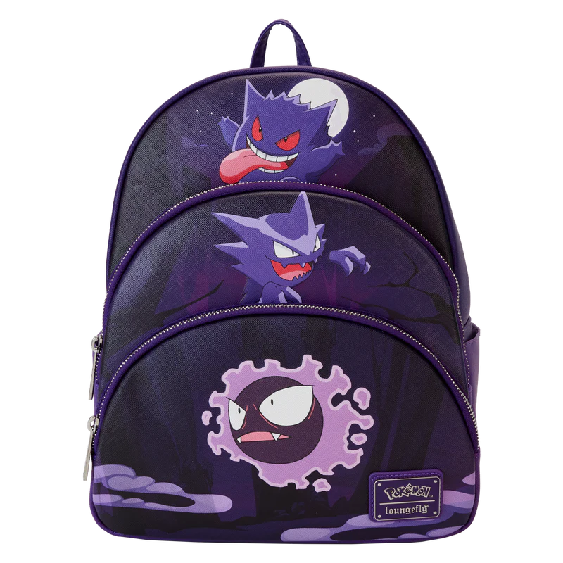 Pokemon Gengar Evolution Triple Pocket Mini Backpack - Loungefly