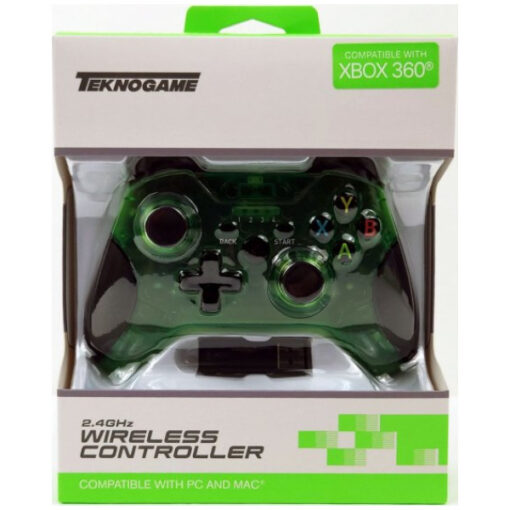 Xbox 360 2.4GHz Wireless Controller - Transparent Green (Teknogame)