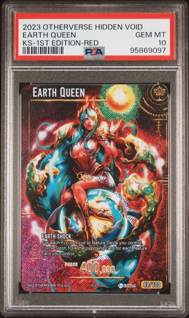 GRADED [PSA 10] 2023 OTHERVERSE HIDDEN VOID KICKSTARTER EARTH QUEEN KS-1ST EDITION-RED