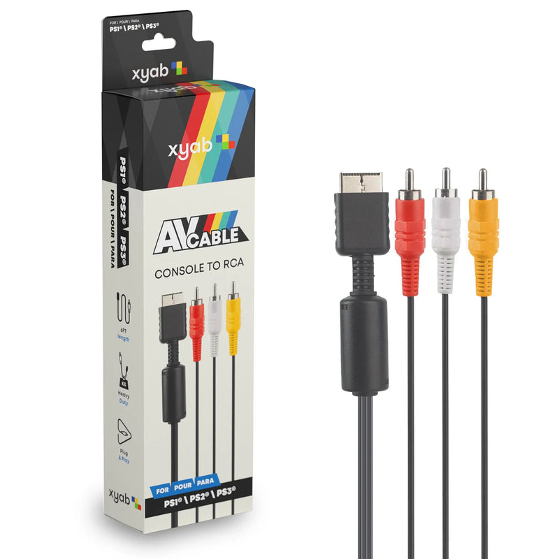 AV Cable Console to RCA for PS1/PS2/PS3