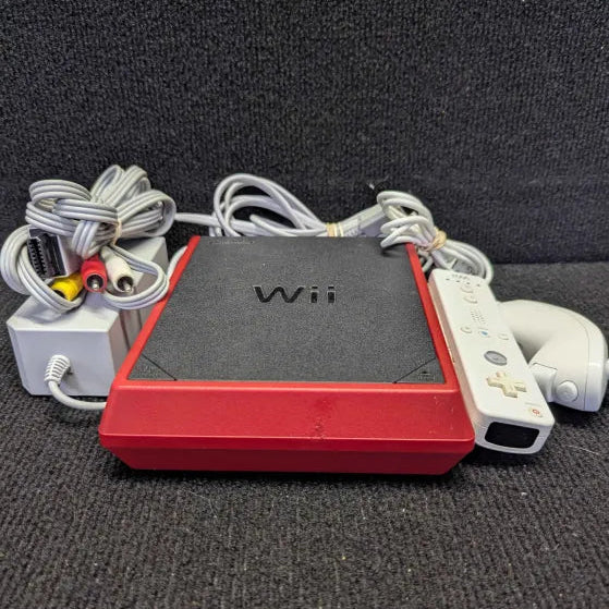 Nintendo Wii Bundle Console: Red and Black - (Tested & Ready To Play)