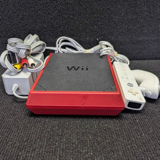 Nintendo Wii Bundle Console: Red and Black - (Tested & Ready To Play)