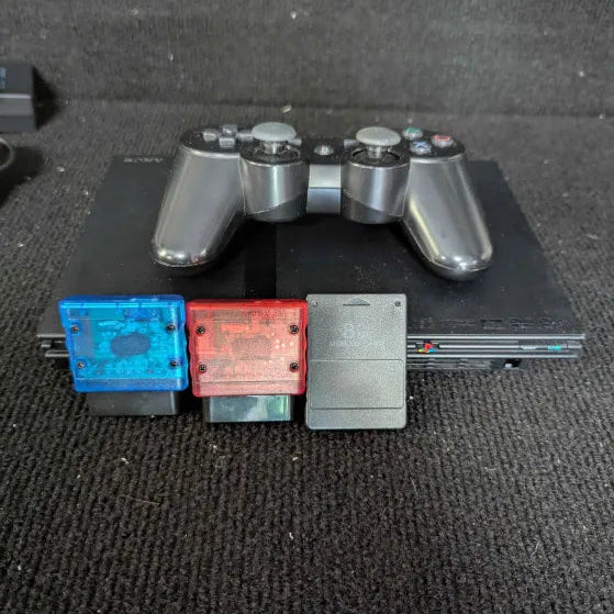 PlayStation 2 (PS2) Slim Black Console Bundle - Tested Ready to Play