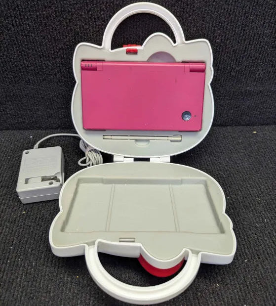 Nintendo DS Console - Pink - Hello Kitty Carry Carry Case - Tested Ready to Play