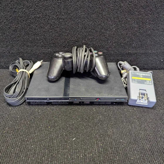 PlayStation 2 (PS2) Slim Black Console Bundle - Tested Ready to Play