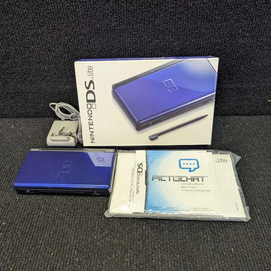 Nintendo DS Lite Console - Dark Blue - Ready To Play - COMPLETE IN BOX