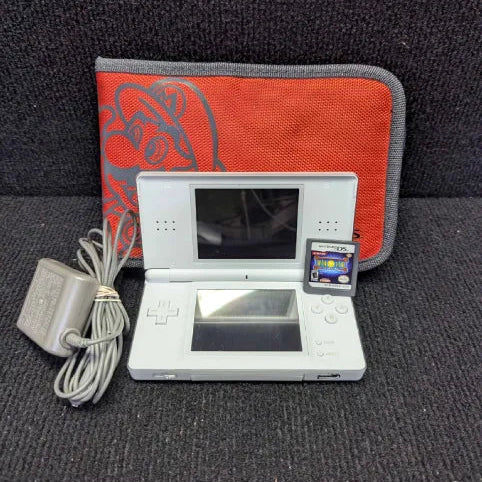 Nintendo DS Lite Console - White - (Ready To Play) - With Mario Carry Case