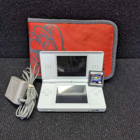 Nintendo DS Lite Console - White - (Ready To Play) - With Mario Carry Case