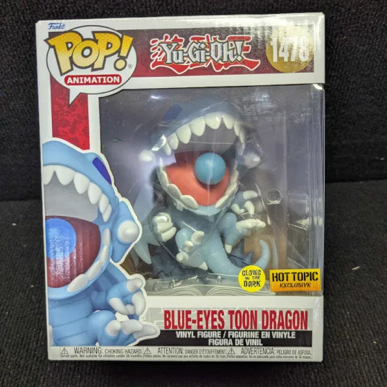 Funko Pop! Yu-Gi-Oh! Blue Eyes Toon Dragon Glow in the Dark (hot topic exclusive) #1478