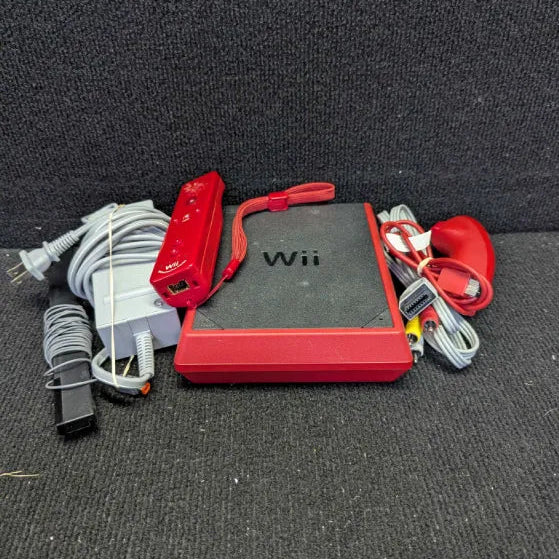 Nintendo Wii Bundle: Red and Black - (Tested & Ready To Play)