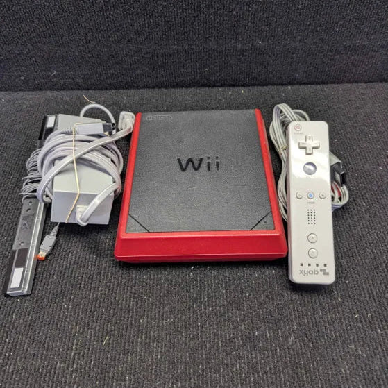 Nintendo Wii Bundle: Red/Black - (Tested & Ready To Play)