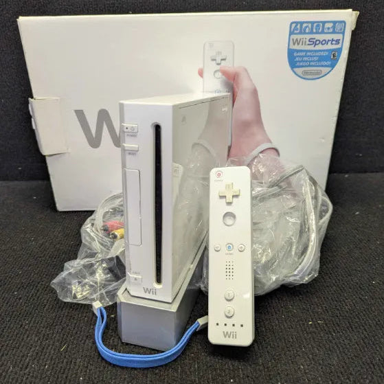 Nintendo Wii Bundle Console: White - (Tested) - COMPLETE IN BOX