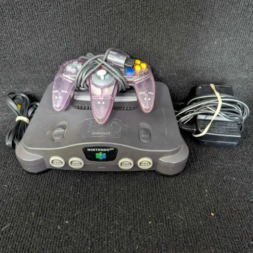 Nintendo 64 Console - Transparent/Purple Controller - Tested and RTP