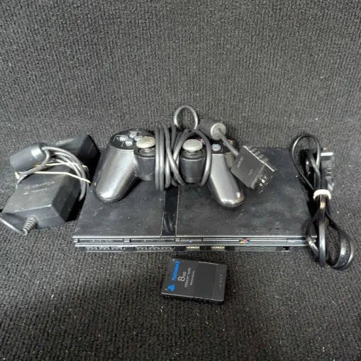PlayStation 2 Slim Black Console Bundle - TESTED & READY TO PLAY