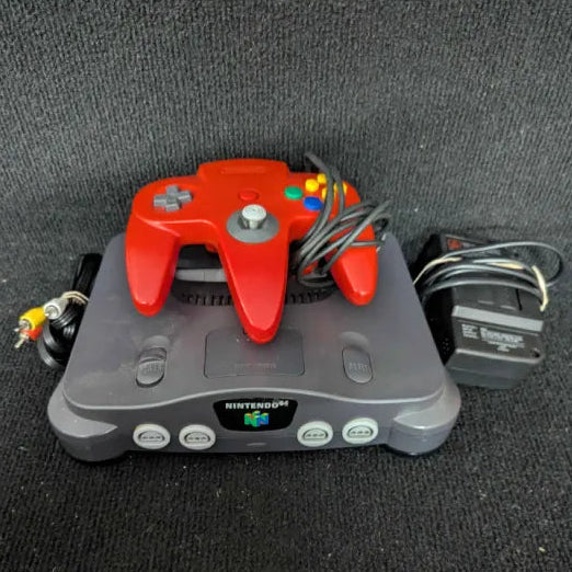 Nintendo 64 Console - Red Controller - Tested and RTP