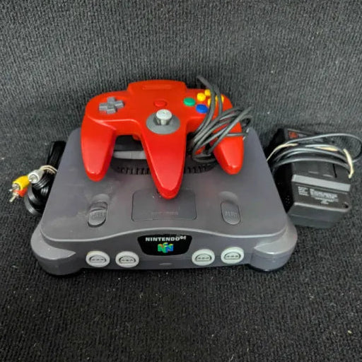 Nintendo 64 Console - Red Controller - Tested and RTP
