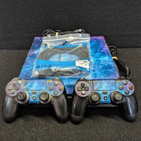 PlayStation 4 Console - Tested & Working - (Galaxy Cover)