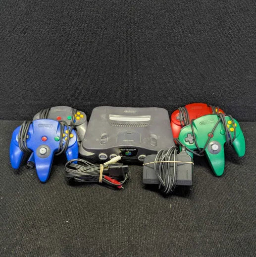 Nintendo 64 Console - 4 Controller Bundle - Tested & Ready to Play