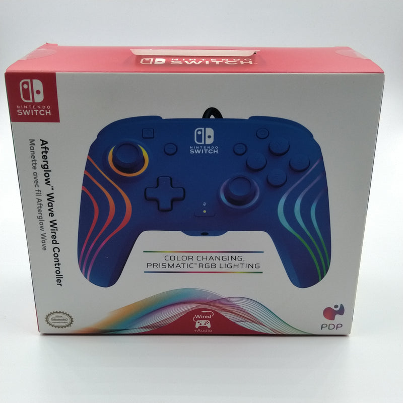 Nintendo Switch Afterglow Wave Wired RGB Controller - Blue