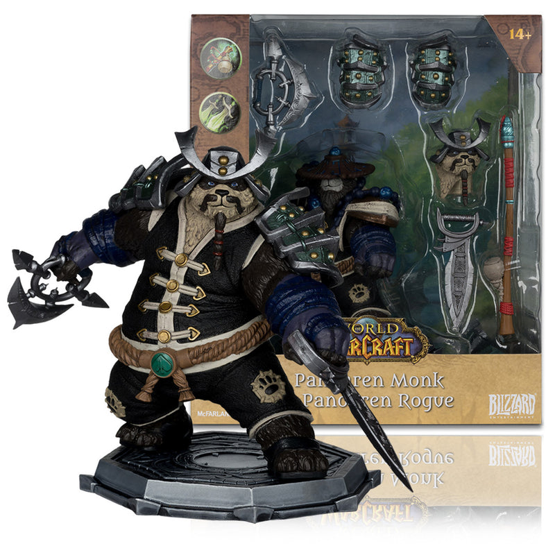 World of Warcraft Dwarf Pandaren Monk & Pandaren Rogue 6-Inch Figure